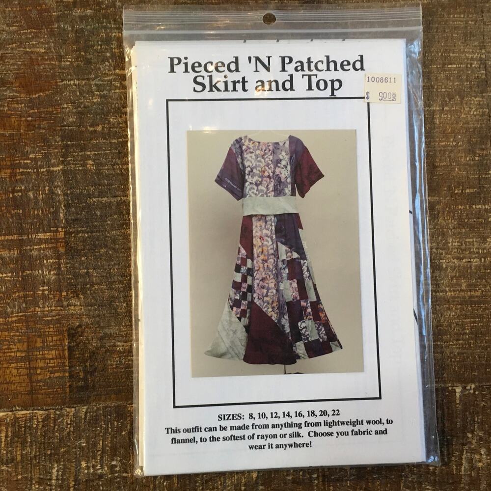 CNT Sewing Pattern Pieced Patched Skirt Top Wearable Art 8-22 UNCUT Mori Kei